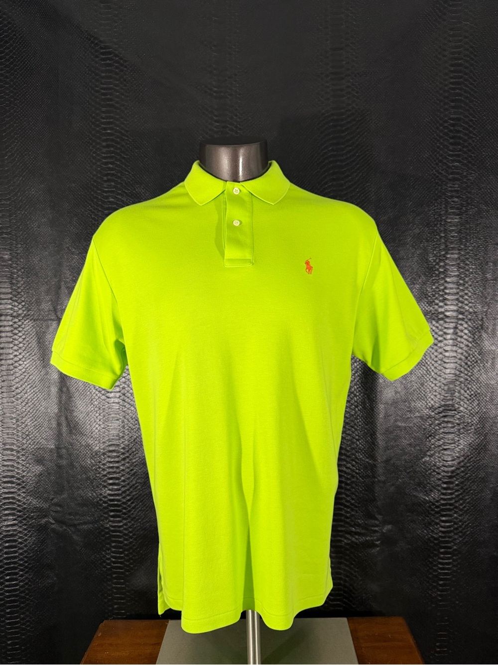 Polo Ralph Lauren Men’s Neon Green Short Sleeve Polo Shirt Size Men’s Large